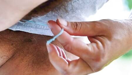 Should I pull out the string? ???? #hairy #stirng #reddays #tampax