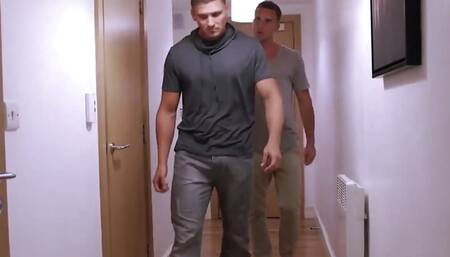 Big-Tittied Skinny Cougar Comforts Her BFs Mate