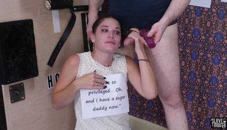 Mouth fuck humiliation and saliva soaking