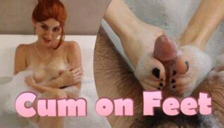(POV) Tinder date gives me a footjob in a jacuzzi - Cum On Feet