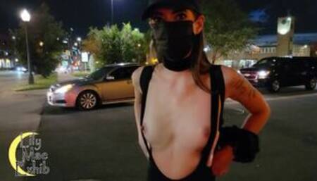 So nervous as I removed my top for traffic on a busy downtown street