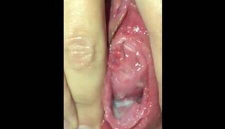 Wet and messy, extreme closeup