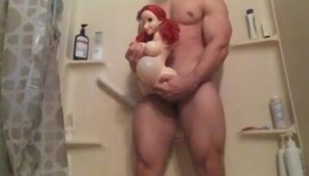 Huge Belly Inflation Almost Popped - sex doll