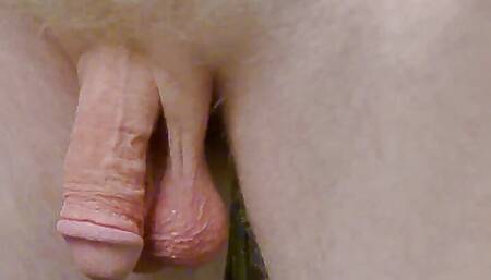 Low Hanging Cock and Balls After a Shower - Naked All Day