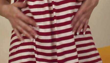This sexy hot slut with red hair and perfect tits is really