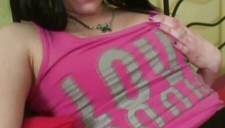 My sexy brunette girlfriend with small tits and firm ass is