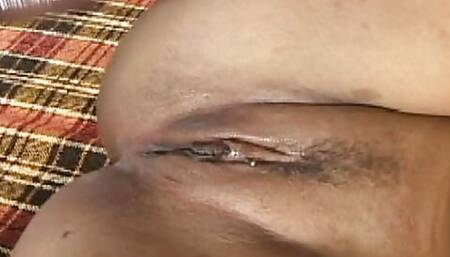 Big boobed French blonde eats cum after hard sex