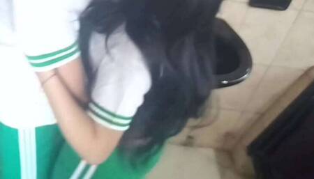I Fuck My Classmate in the Bathroom: A Homemade Creampie Encounter during PE Class