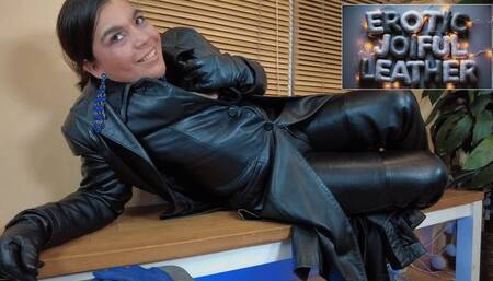 Erotic JOIful leather -Full leather outfit Reinaleather POV