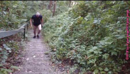 Naturist Stairs on Forest Mountain