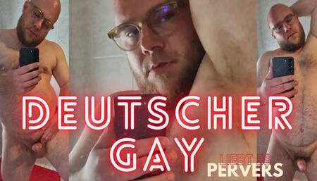 German gay pig presents himself bluntly in front of the camera - Cri33y
