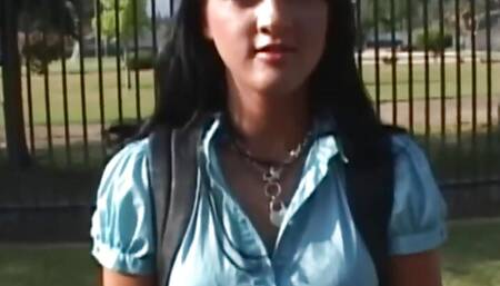 Super Lovely Dark Haired Girl Gets Fucked in a Van Doggy Missionary and Cowgirl Style