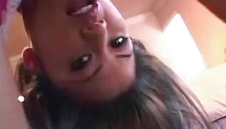 Super Horny Asian Sweetie Charmane Gives Awesome Handjob and Blowjob Combo