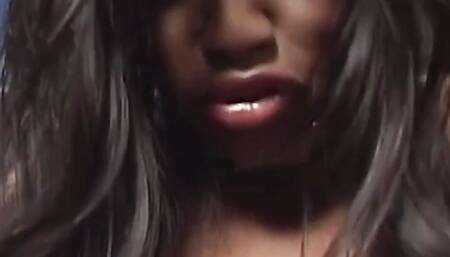 Smoking Hot Chocolate Babe with Brown Hairs Masturbates and Gives an Amazing Blowjob