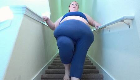 Struggling To Climb The Stairs - Showing Off How Out of Shape I Am *MP4*