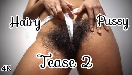 Ebony Hairy Pussy Tease 2 - Non Stop Talking 4K