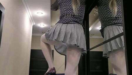 I'm swinging over you, showing you all the sights with white pantyhose MP4 FULL HD 1080p