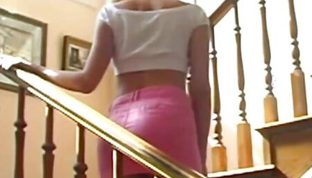 Black Dude Anal Drills a Skinny Blonde on the Couch Like a Slut