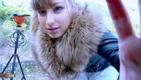 Good outdoor fuck with the delicious young French girl Kim Equinoxx