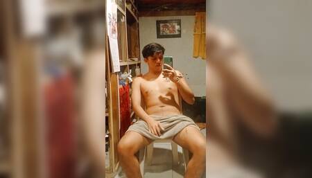 Asia Gay Teen Wanking,. Moan and Tast His Own Cum