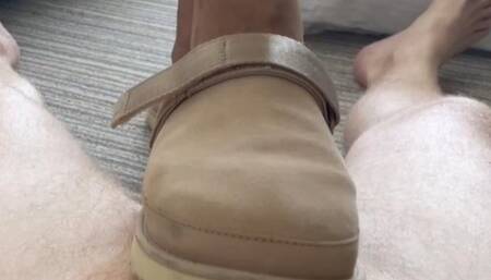 UGG shoe shoejob with heavy stomps