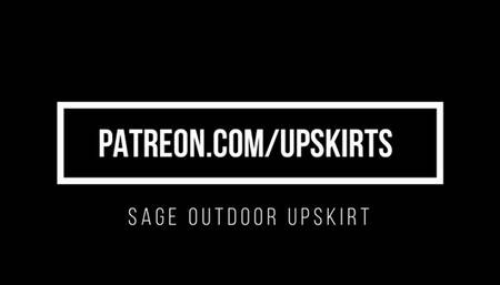Sage Outdoor Upskirt