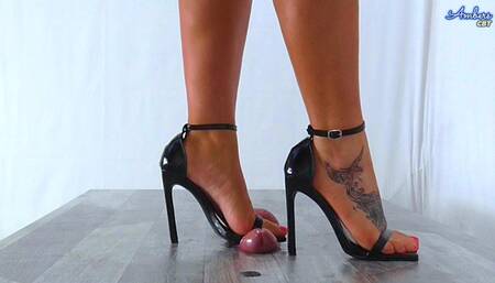 Smashed Under Ambers Strappy Heels - Slave Cam - Extreme Cock and Balls Trample - 44SLC