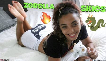Zerella "Dragon" Skies sensual footjob, AMAZING BLOWJOB, hardcore xxx fucking, and big load cum on soles!