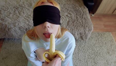 Cheated Silly Step Sister in Blindfolded Game, but I Think She Liked It