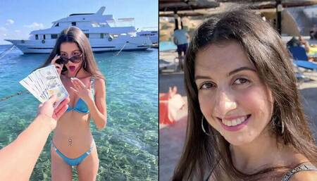 Cash for cum: Gorgeous woman agrees to a facial in public - Paid Public Cumwalk