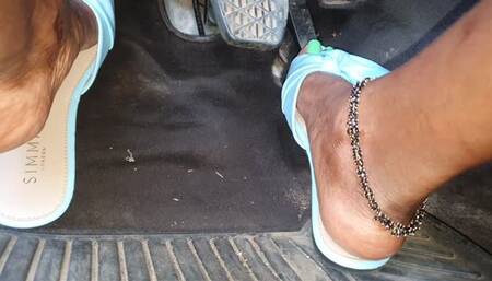 CRANKING MY MERCEDES IN WHITE FLIP-FLOPS