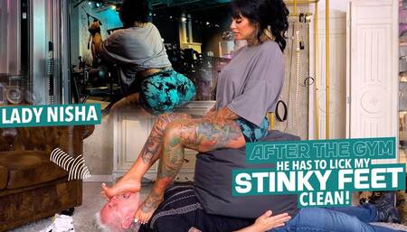 After pull training, my socks and feet are licked! ( Foot Domination with Muscula Lady Nisha ) - FULL HD MP4
