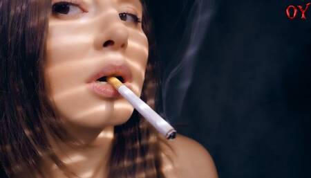 Extreme close-up smoking