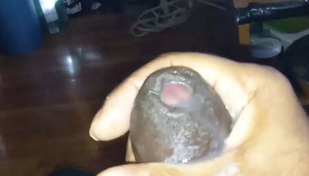 Another Big Black Uncut Dick Jerkoff and Cum Shot Vid