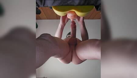 Fucking pocket pussy and mouth with audible cumshot