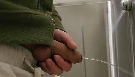 Urinal piss and wank