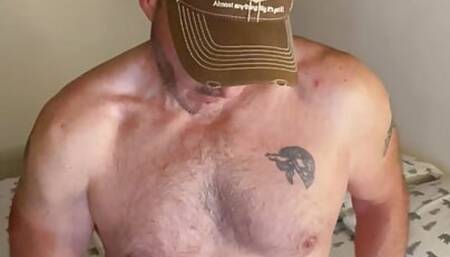 Hunky Country Daddy Stroking Cock