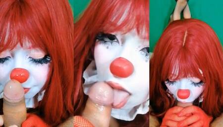 Shy Chilean Clowngirl Sucks Your Cock POV
