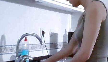 Latina Teen Chili Fucked by Her Black Boyfriend in the Kitchen