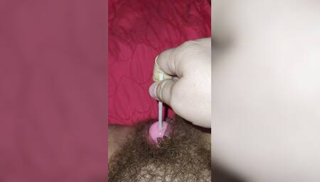 Fucking My Cunt With A Sucker.