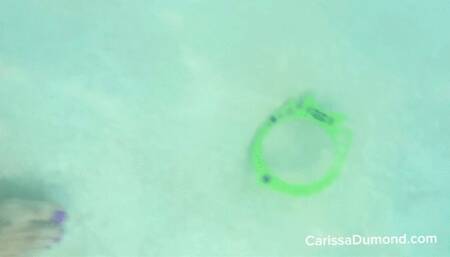 Public pool video 2-featuring legs, pedicured toenails, and full body swimming in the public pool!