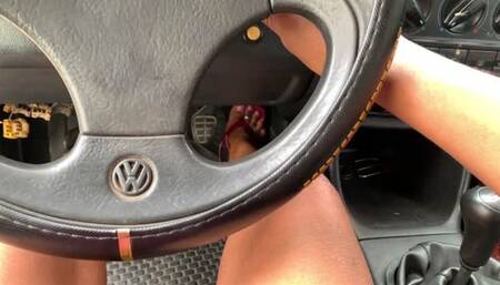 CRANKING MY VOLKS IN MY SEXY WEDGES