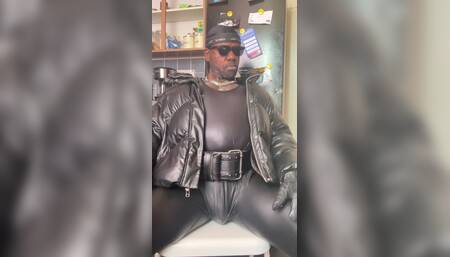 Black smoking muscle granny