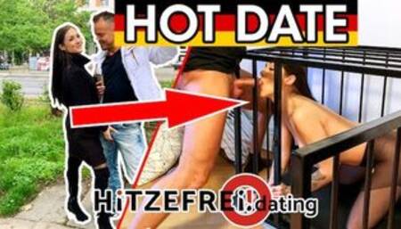 STREET-FUCK with GERMAN Brunette LULLU GUN