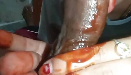 Indian sexy girl is sucking my cock very lovingly