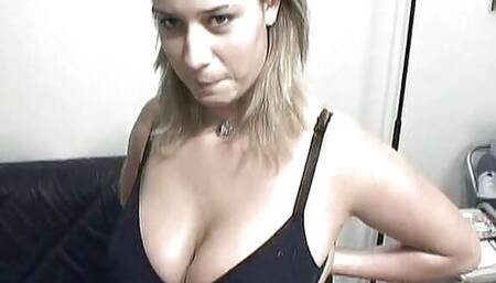 Big boobed German chick fucked with toys before a nice blowjob