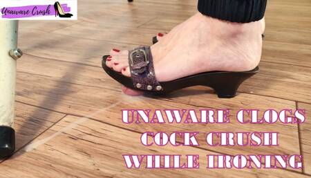 Step grandma unaware clogs cock crush while ironing 1080