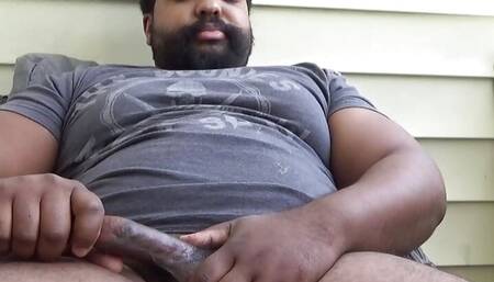 Risky Outdoor Masturbation-Cums when caught!