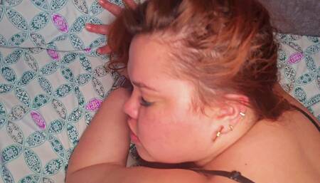 Redhead Stepsister Seduces Stepbrother for Help with Her Shiny Tits