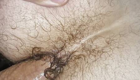 The fucking hole oozes cum from step daddy's big dick right into the twink! Moans and screams of hot sex!